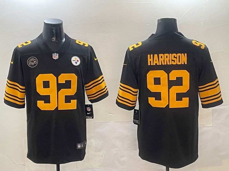 Men Pittsburgh Steelers #92 Harrison Black 2024 Nike Limited NFL Jersey style 01052